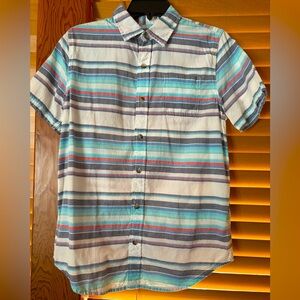 ARIZONA JEANS NWOT BIG BOY SIZE XL/ 18/20 SHORT SLEEVES BUTTON DOWN CASUAL SHIRT